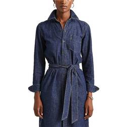 Polo Ralph Lauren Belted Denim Shirtdress Rinse Wash