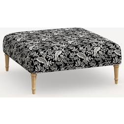 Skyline Furniture Rifle Paper Cloth Greenwich Upholstered Ottoman Linen/Wood Room Divider