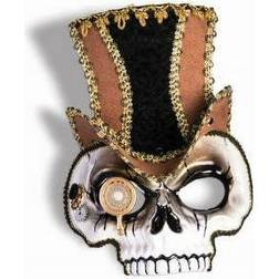 Forum novelties halloween cosplay steampunk skull with hat face mask