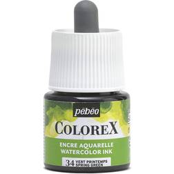 Pebeo Colorex Watercolor Ink 45 ml Spring Green – bøtte med akvarelblæk og pipette