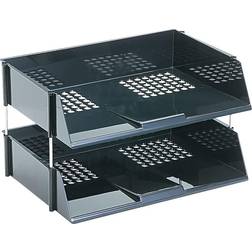 Deflecto Heavy-Duty 2 Tier Side Loading Letter Tray