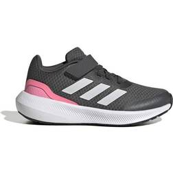 adidas Kid's Runfalcon 3.0 Elastic Lace Top - Grey Six/Crystal White/Beam Pink