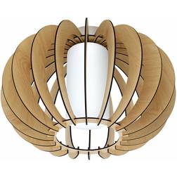 Loops Satin Maple Ceiling Flush Light
