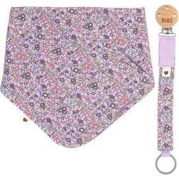 Bibs X Liberty Gåvoset Dregglisar/Napphållare Blommor Viol One Size Dregglis