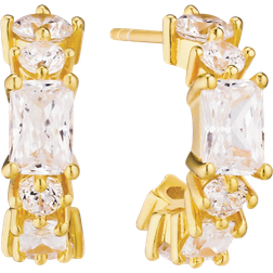 Sif Jakobs Ivrea Creolo Piccolo Earrings - Gold/Transparent