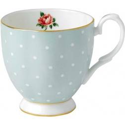 Royal Albert Polka Rose Footed Vintage Cup