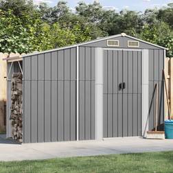 vidaXL Garden Shed Grey 277 x 93 x 179 cm