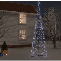 vidaXL Kegleformet Juletræ 230 x 800 cm 3000 LED'er Koldt Hvidt Lys Juletræslys