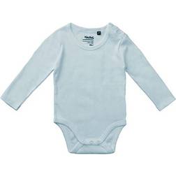 Neutral Baby Wickelbody Strampler Langarm Hellblau