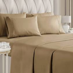 CGK Unlimited Hotel Luxury Bed Sheet Beige (266.7x259.1)