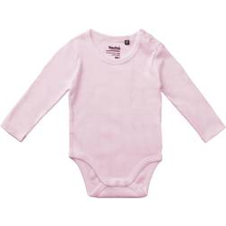 Neutral Baby Wickelbody Strampler Langarm Hell Pink