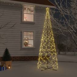 vidaXL Kegleformet Juletræ 160x500 cm 1400 LED'er Varmt Hvidt Lys Juletræslys