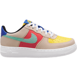 Nike Air Force 1 LV8 GS - Sanddrift/Track Red/Opti Yellow/Emerald Rise