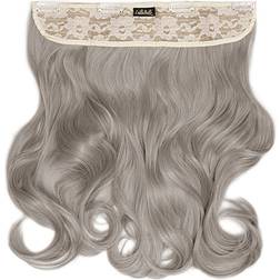 Lullabellz Thick Curly Clip In Hair Extensions 16 inch Silver Grey