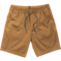 Volcom Frickin Elastic Waist Shorts - Dark Khaki