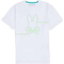 Psycho Bunny Mens Chester Embroidered Graphic Tee - White