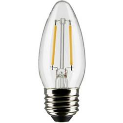 Satco 3 Watt B11 LED Clear Medium base 90 CRI 2700K 120 Volt