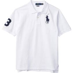 Ralph Lauren Big Boy's Big Pony Cotton Mesh Polo Shirt - White