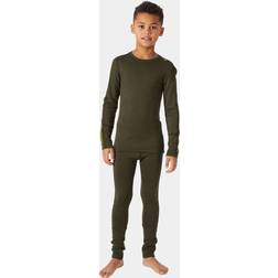 Helly Hansen Junior Lifa Merino Midweight Layer Set Green 128/8 Utility Gre Green 128/8