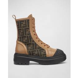 Fendi Flat Ankle Boots Woman colour Brown