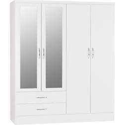 SECONIQUE Nevada White Gloss Wardrobe 154x182.5cm