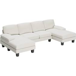 Flamaker Convertible Sectional Couch U-Shaped Sofa 110.2" 4 Seater