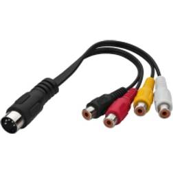 Monacor S-Video - 4 x RCA M-F 0.2m