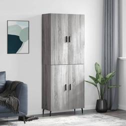 vidaXL Grey Sonoma Storage Cabinet 69.5x180cm