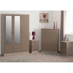 Freemans Nevada 4 Oyster Gloss Wardrobe