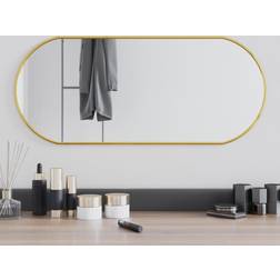 vidaXL Doré 70x30 cm Ovale Miroir Mural