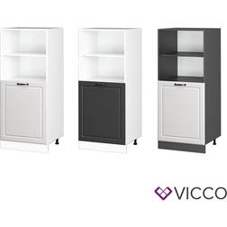 VICCO Backofenumbauschrank küchenschrank küchenzeile r-line landhaus 60 cm weiß