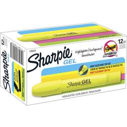 Sharpie Gel Highlighters Fluorescent Yellow 12-pack