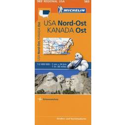 Michelin Regionalkarte USA Nordost, Kanada Ost 1 2 400