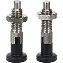 Ganter Norm Ganter Normelemente GN 717-6-M10-CK-NI Edelstahl-Rastbolzen, Silber, 2 Stück