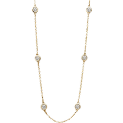 Effy Seven Station Necklace - Gold/Diamonds