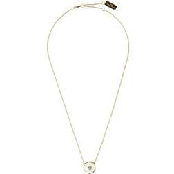 Marc Jacobs The Medallion Pendant Necklace - Gold/Transparent