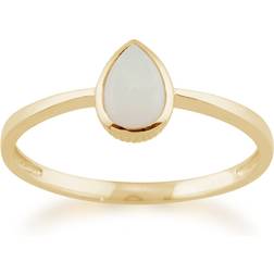 Gemondo Classic Pear Shaped Opal Ring in 9ct Yellow Gold