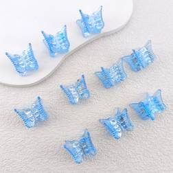 Shein 10 Pcs Ladies Ab Color Butterfly Shaped Plastic Hair Clip