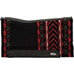 Synergy Weaver Leather Unisex-Erwachsene Contoured Performance Saddle Pad Schabracke, Mojave-Schwarz/Rot Ton, 33.0" x 38.0" W x 1.0" Th