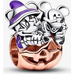 Pandora Authentic 792816c01 mickey & minnie mouse halloween pumpkin charm