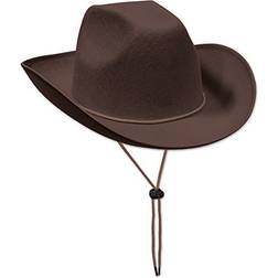 Beistle Brown felt cowboy hat