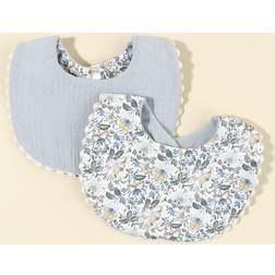 Shein 2pcs Baby Floral Print Bib