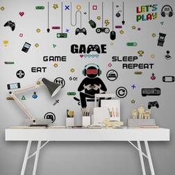 Shein 4pcs PVC Wall Sticker Cartoon Figure