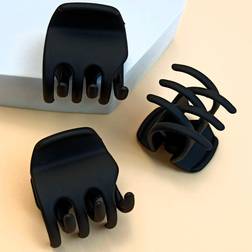 Shein 3pcs Women Solid Hair Claw For Daily Life