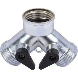 Melnor 2-Way Y Shut-Off Metal Hose Connector