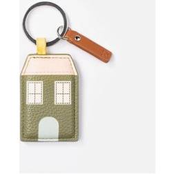 Caroline Gardner Caroline Gardner Vegan Leather Khaki New House Keyring - green/pink/silver - one