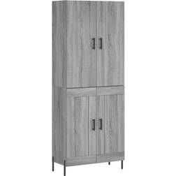 vidaXL Highboard Grey Sonoma Sideboard 180x69.5cm