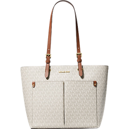 Michael Kors Jet Set Medium Logo Pocket Tote Bag - Vanilla