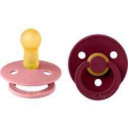 Bibs Colour Latex Size 2 Dusty Pink/Elderberry 2-pack