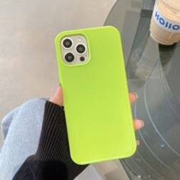 Shein Neon Lime Plain Silicone Phone Case